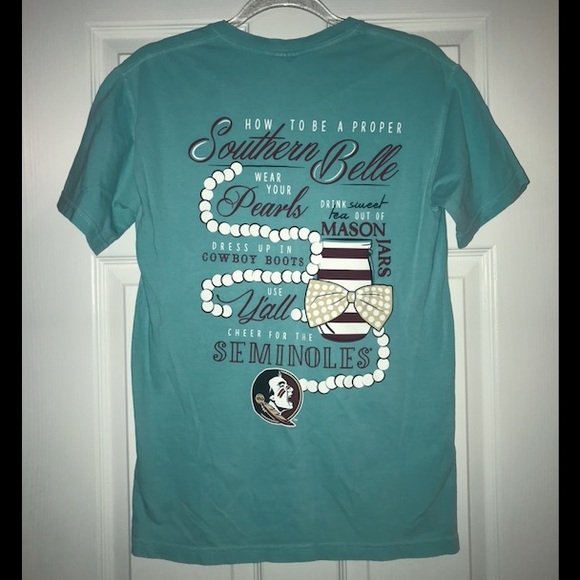 Florida State University teal “Southern Belle” tee - Picture 2 of 5